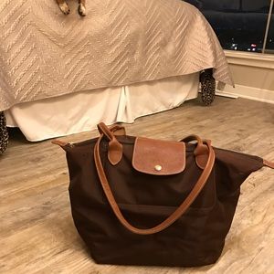 Large Brown Le Pliage Longchamp